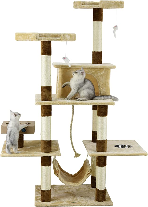 Go Pet Club 70-in IQ Busy Box Cat Tree Condo