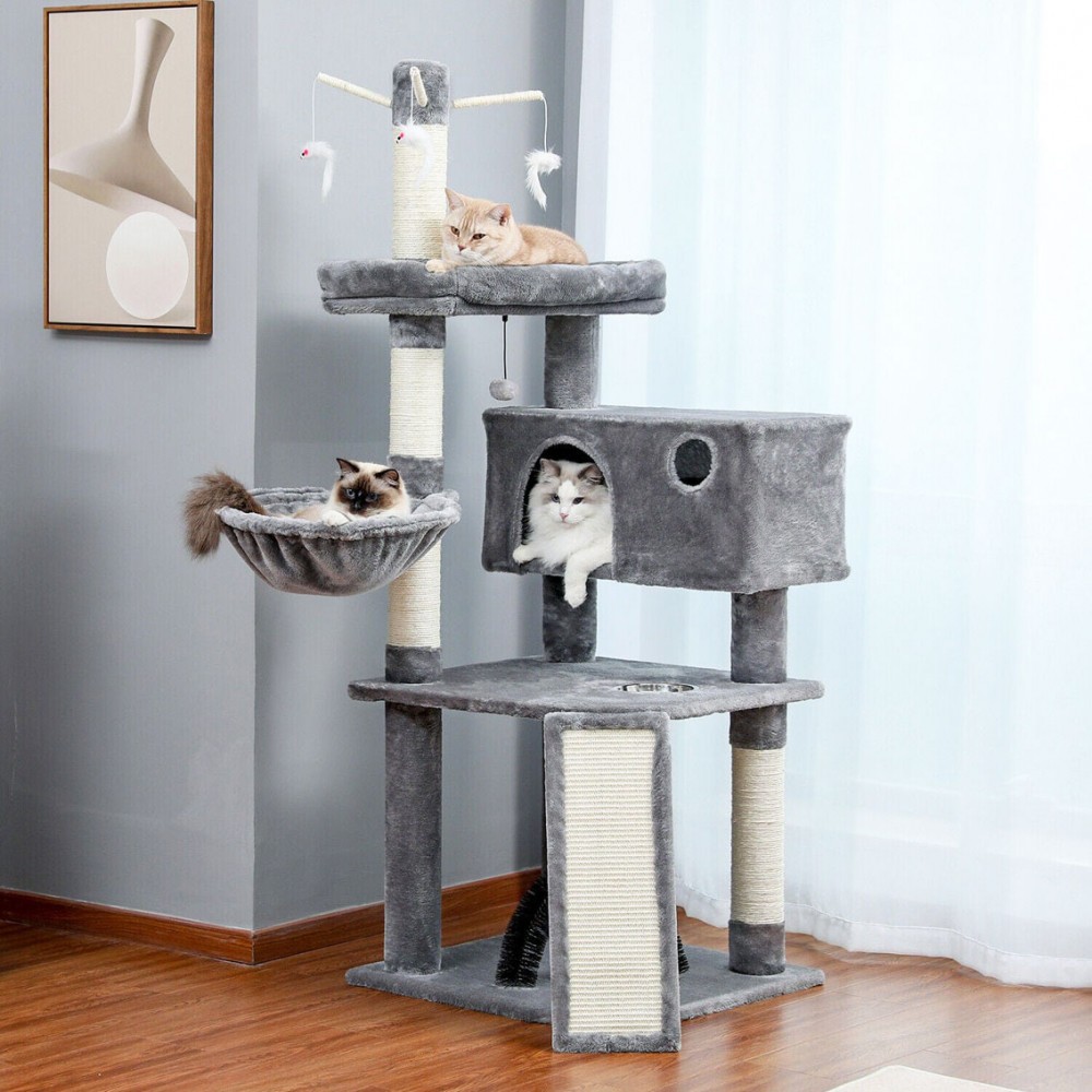 The Cat Tree with Feeding Bowl for Large Cats